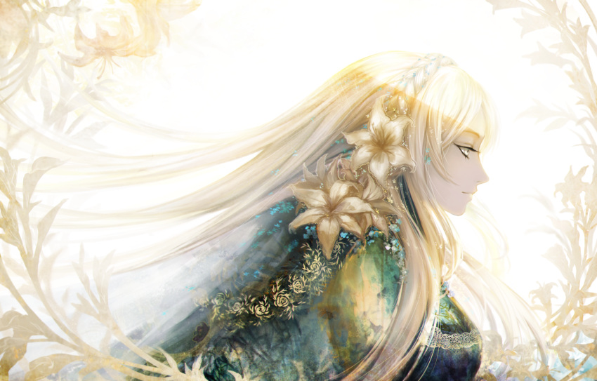 1girl, avodkabottle, blonde_hair, braid, closed_mouth, collaboration, commentary, eyeshadow