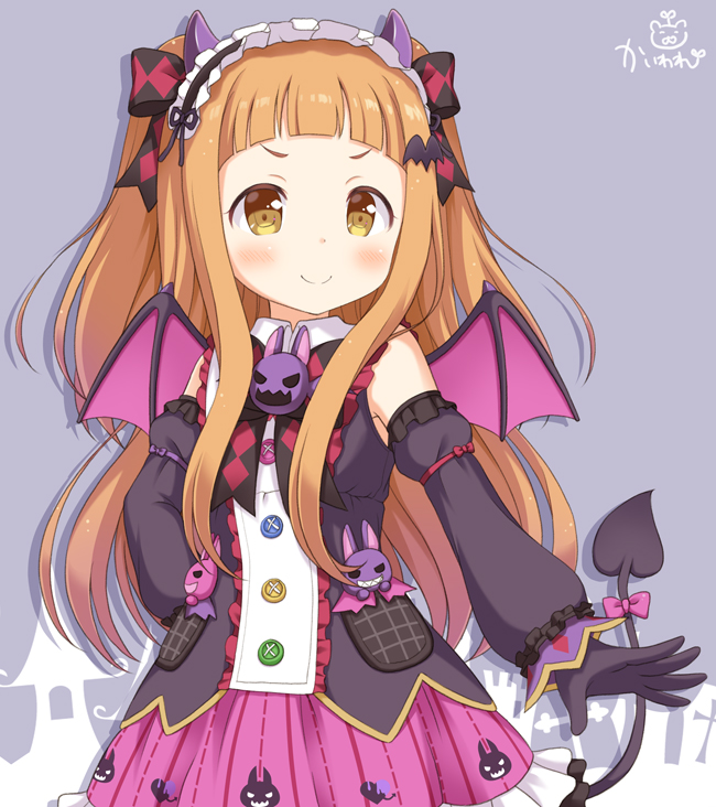 1girl, argyle_bow, bangs, black_gloves, black_shirt, blush, bow, brown_eyes