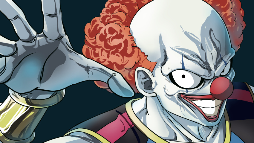 1boy, bald, belmod, bracelet, clown, curly_hair, dragon_ball, dragon_ball_super