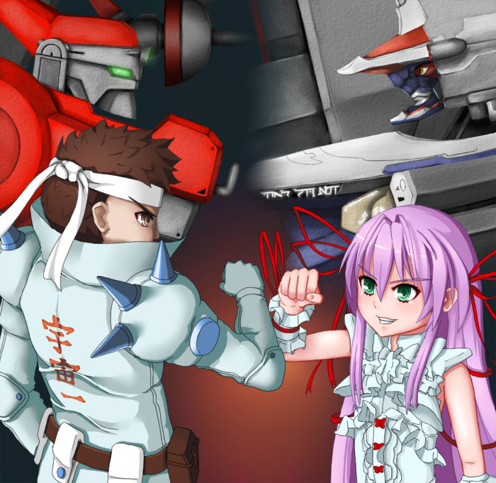 blodia, capcom, crossover, cyberbots, demonbane, demonbane_(mecha), doctor_east, mecha
