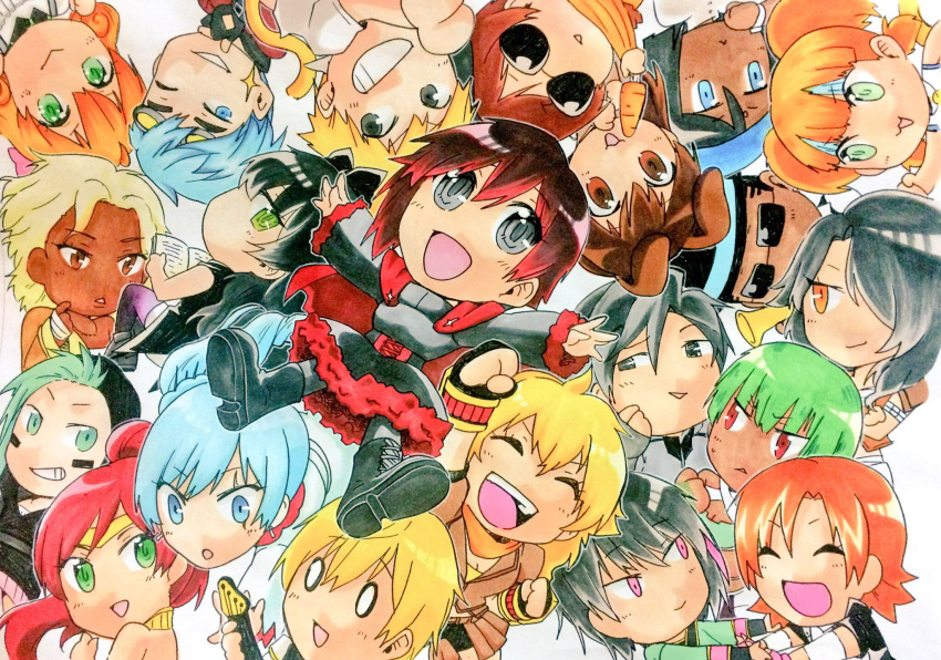 6+boys, 6+girls, animal_ears, arslan_altan, blake_belladonna, book, carrot, chibi
