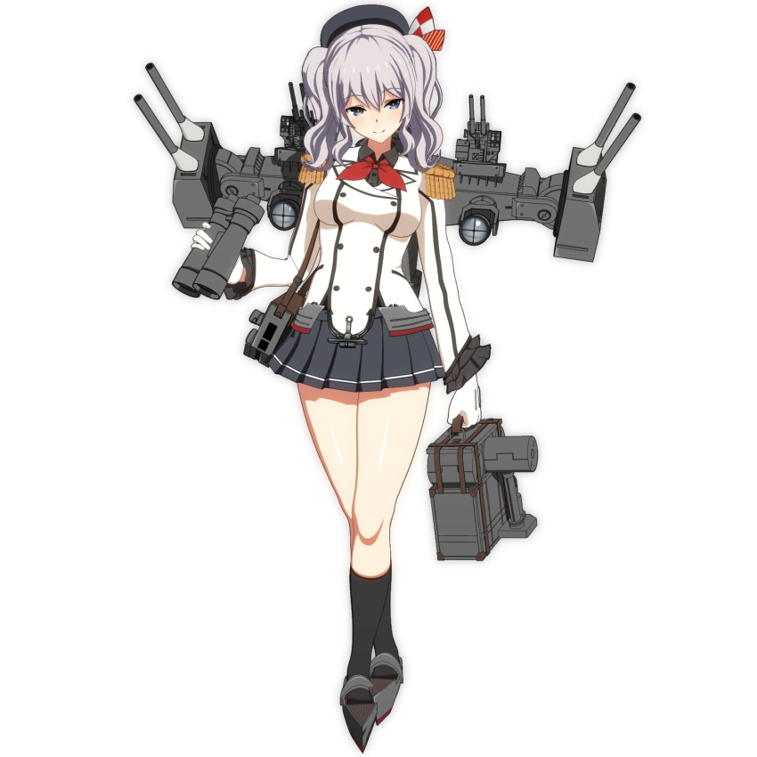1girl, 3d, beret, binoculars, blush, epaulettes, frilled_sleeves, frills