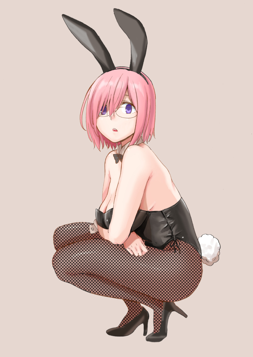 1girl, ac_butsupa, animal_ears, bare_shoulders, black_leotard, bow, bowtie, breasts
