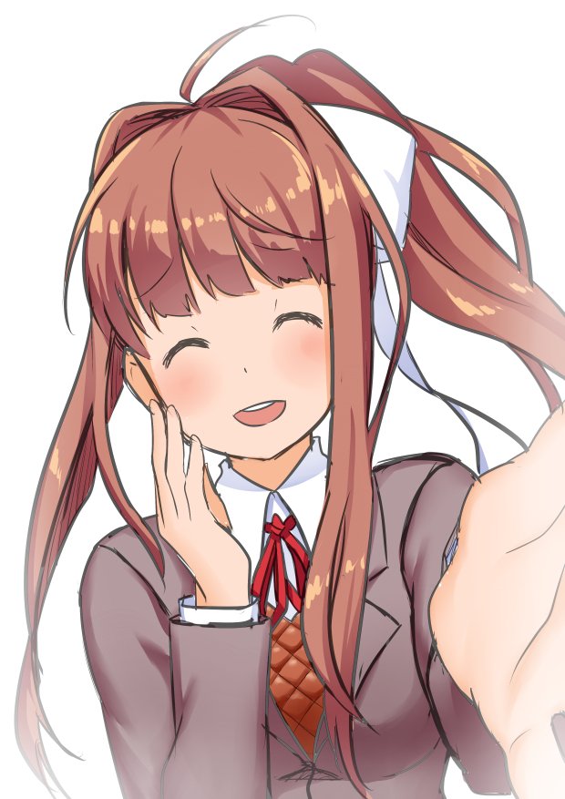 1girl, :d, ^_^, ^o^, ahoge, bangs, blazer, blunt_bangs