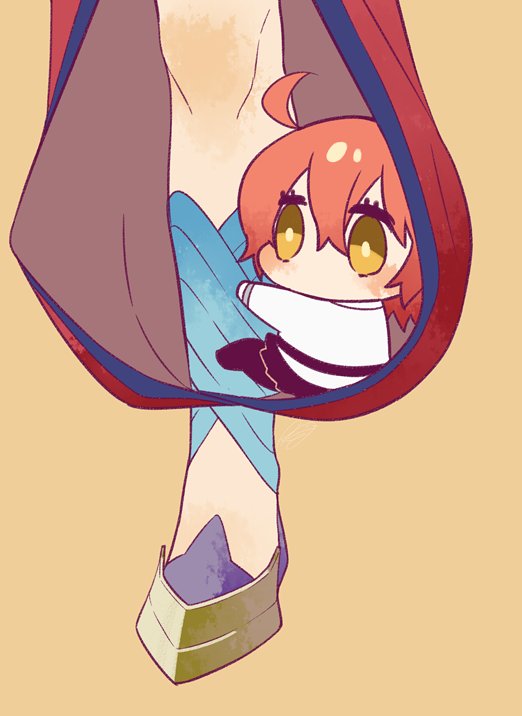 1boy, 1girl, arabian_clothes, brown_background, chibi, commentary_request, fate/grand_order, fate_(series)