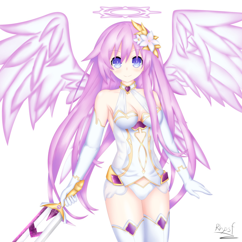 1girl, absurdres, artist_name, bare_shoulders, blue_eyes, breasts, cleavage, cosplay
