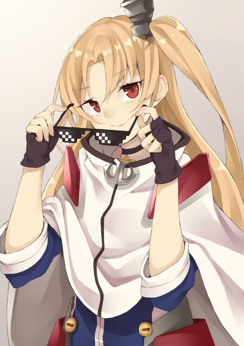 1girl, anchor, azur_lane, bangs, blonde_hair, capelet, choker, cleveland_(azur_lane)