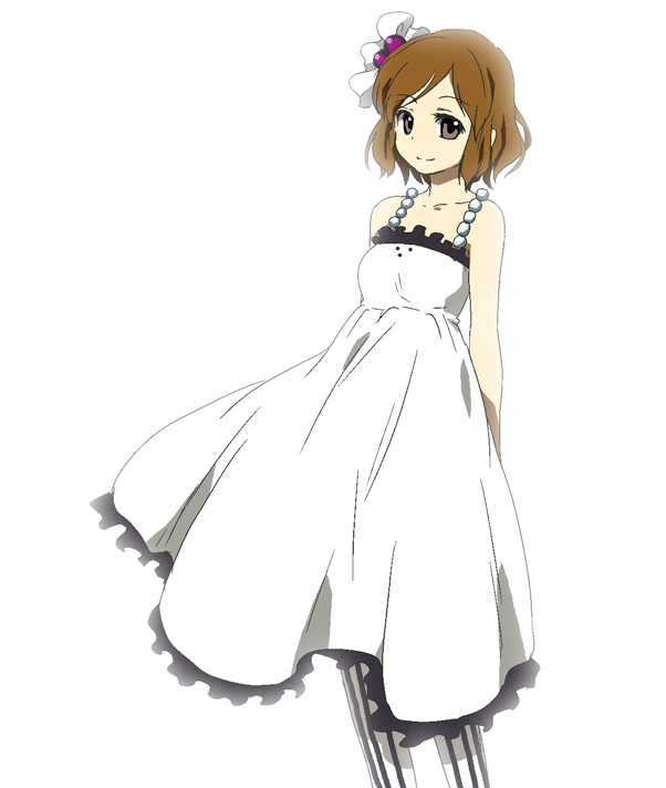 bow, brown_eyes, brown_hair, don't_say_lazy, don't_say_"lazy", dress, hair_bow, hirasawa_yui
