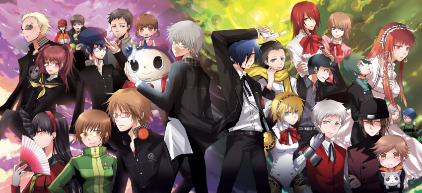 adachi_tohru, aegis, amada_ken, amagi_yukiko, animal, aragaki_shinjirou, arisato_minato, beanie
