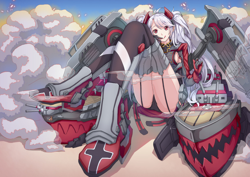 1girl, :q, absurdres, azur_lane, bangs, black_panties, breasts, eyebrows_visible_through_hair