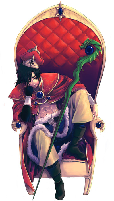 1boy, abs, bad_id, bad_pixiv_id, black_hair, chair, crown, dragon_quest