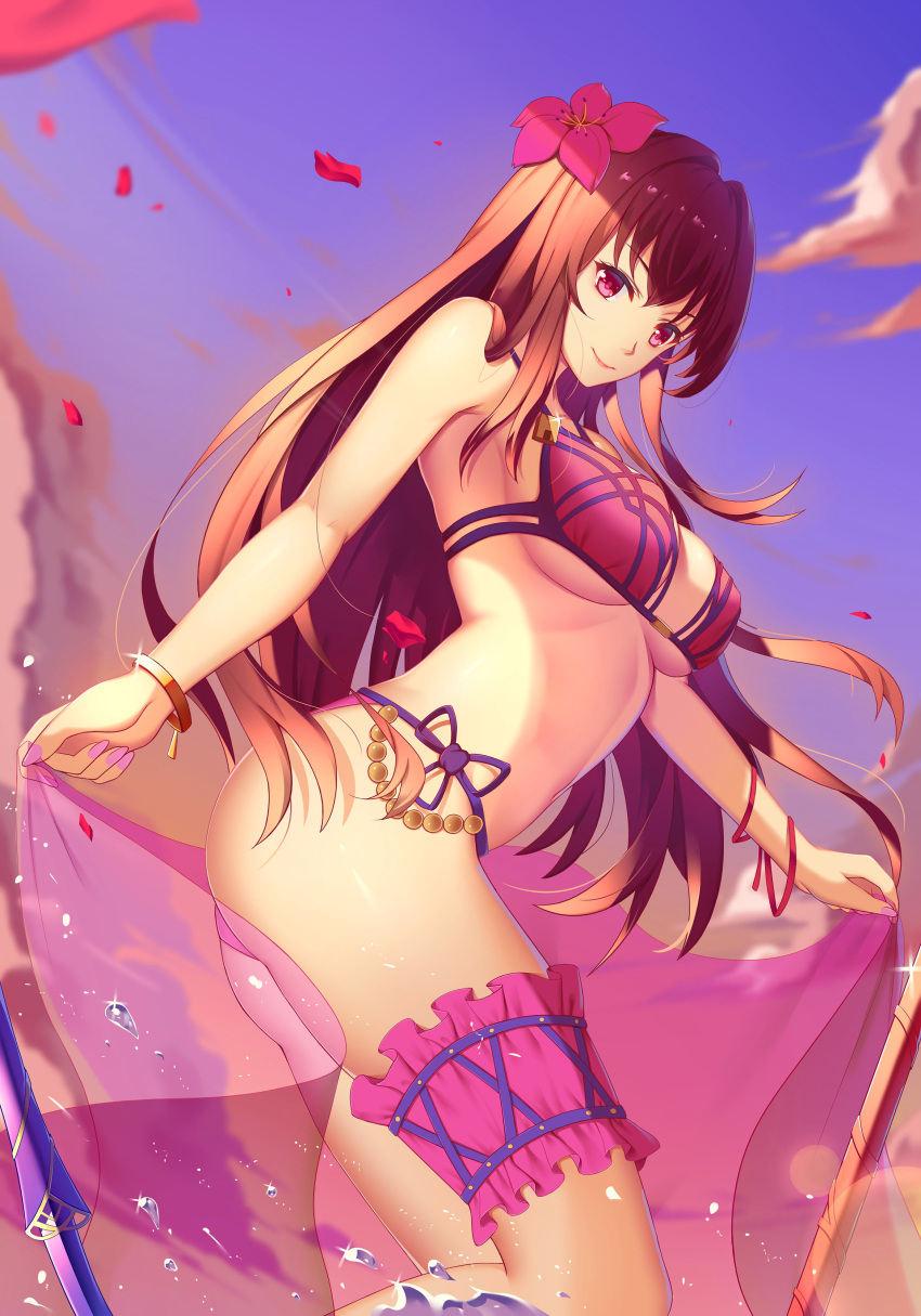 1girl, absurdres, aira5, bikini, breasts, fate/grand_order, fate_(series), fisheye
