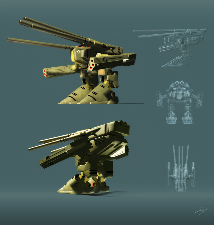 3d, cannon, choujikuu_yousai_macross, comparison, destroid, east_coast_canuck, highres, macross