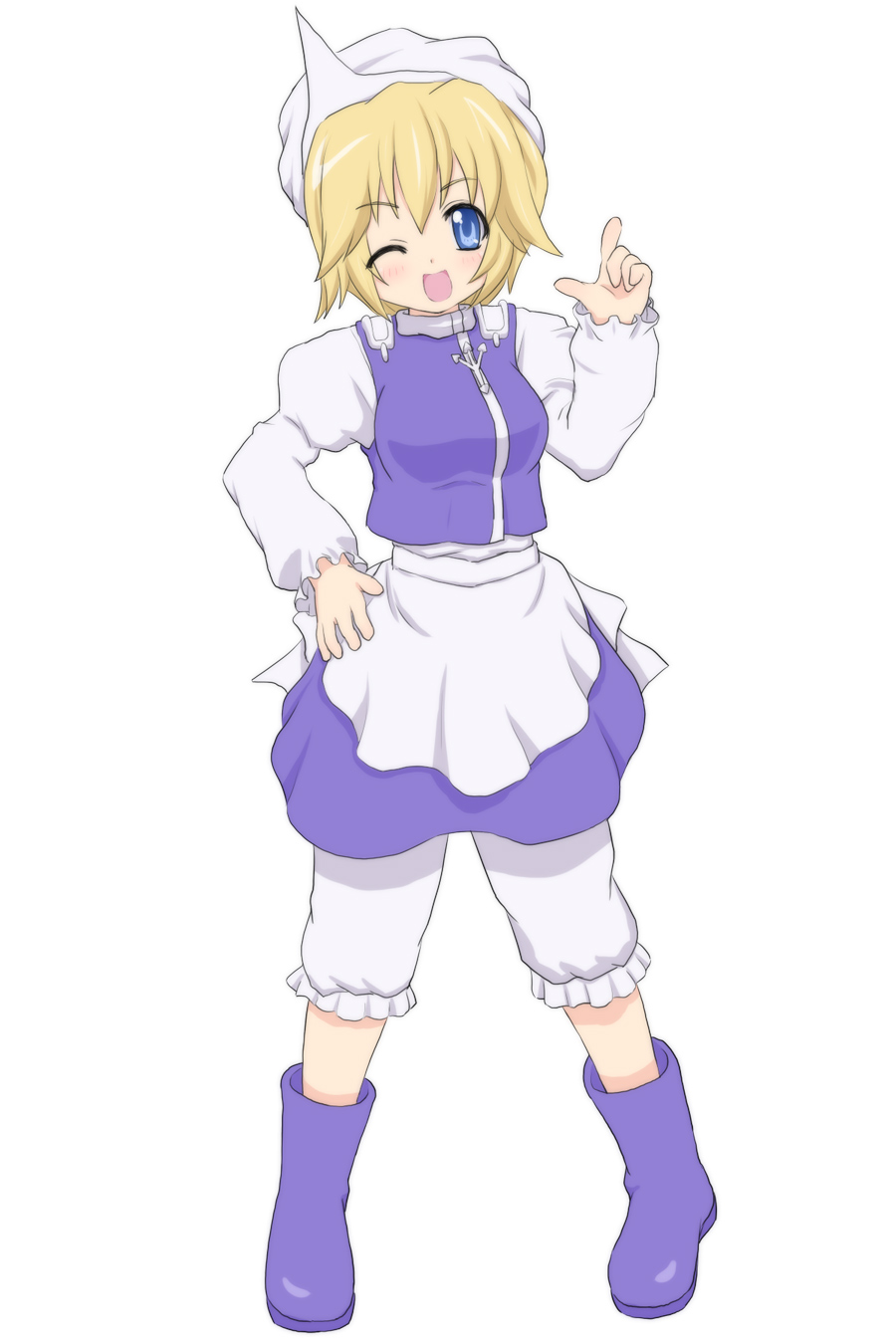 bloomers, blue_eyes, boots, cosplay, hat, highres, kuro_suto_sukii, letty_whiterock
