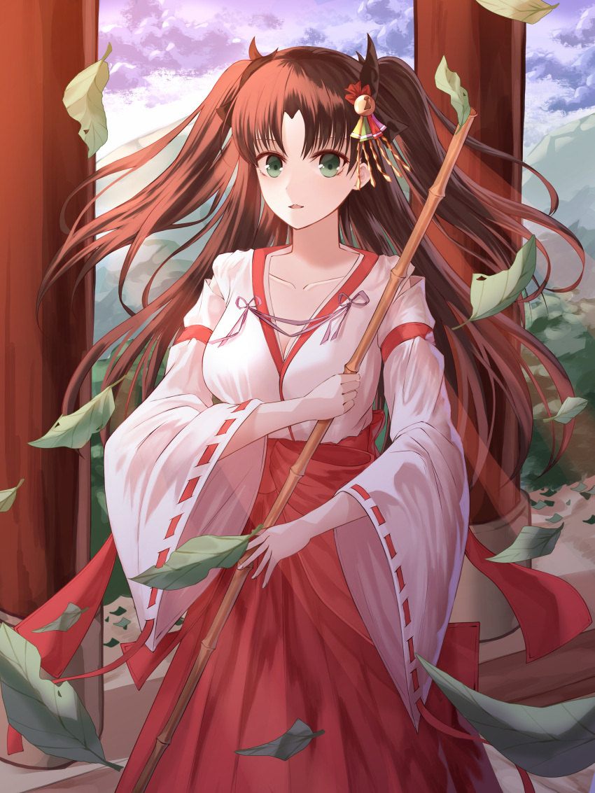 1girl, absurdres, alternate_costume, bangs, bell, black_ribbon, blush, bow