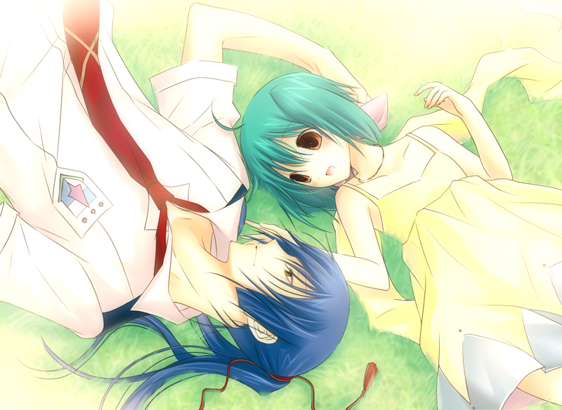 blue_hair, dress, green_hair, long_hair, macross, macross_frontier, nicolla, ranka_lee