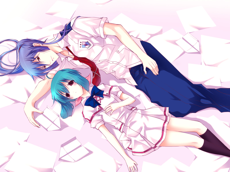 blue_hair, green_hair, long_hair, macross, macross_frontier, nicolla, ranka_lee, saotome_alto