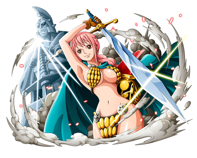 1girl, arm_up, armor, bikini_armor, bodskih, braid, breasts, brown_eyes