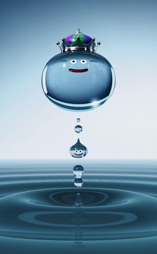 3dai, crown, dragon_quest, king_slime, obada, parody, slime_(dragon_quest), water