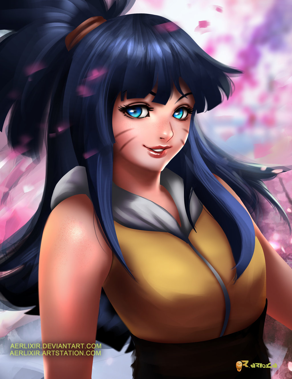 1girl, aerlixir, artist_name, bangs, bare_arms, bare_shoulders, blue_eyes, blue_hair