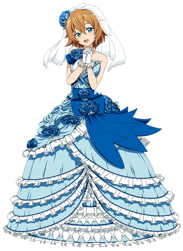 1girl, aqua_eyes, dress, frilled_dress, frills, gloves, hands_together, looking_at_viewer