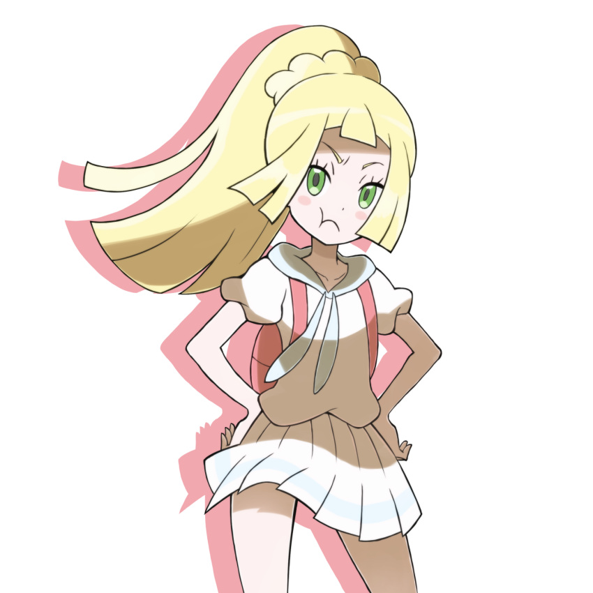 blonde_hair, blush, green_eyes, highres, kisama, lillie_(pokemon), pokemon, pokemon_(game)
