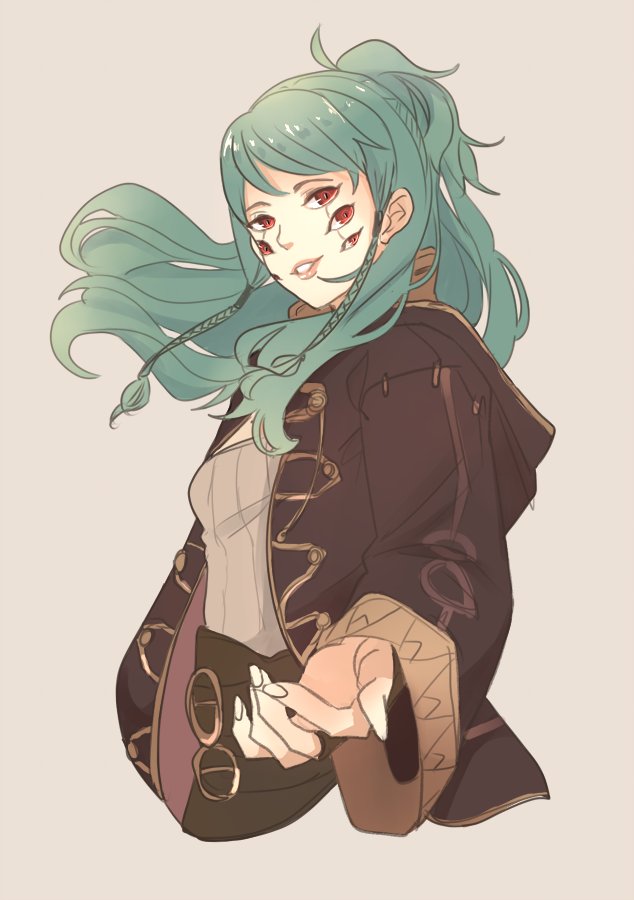 1girl, cape, extra_eyes, female_my_unit_(fire_emblem:_kakusei), fire_emblem, fire_emblem:_kakusei, gloves, green_hair