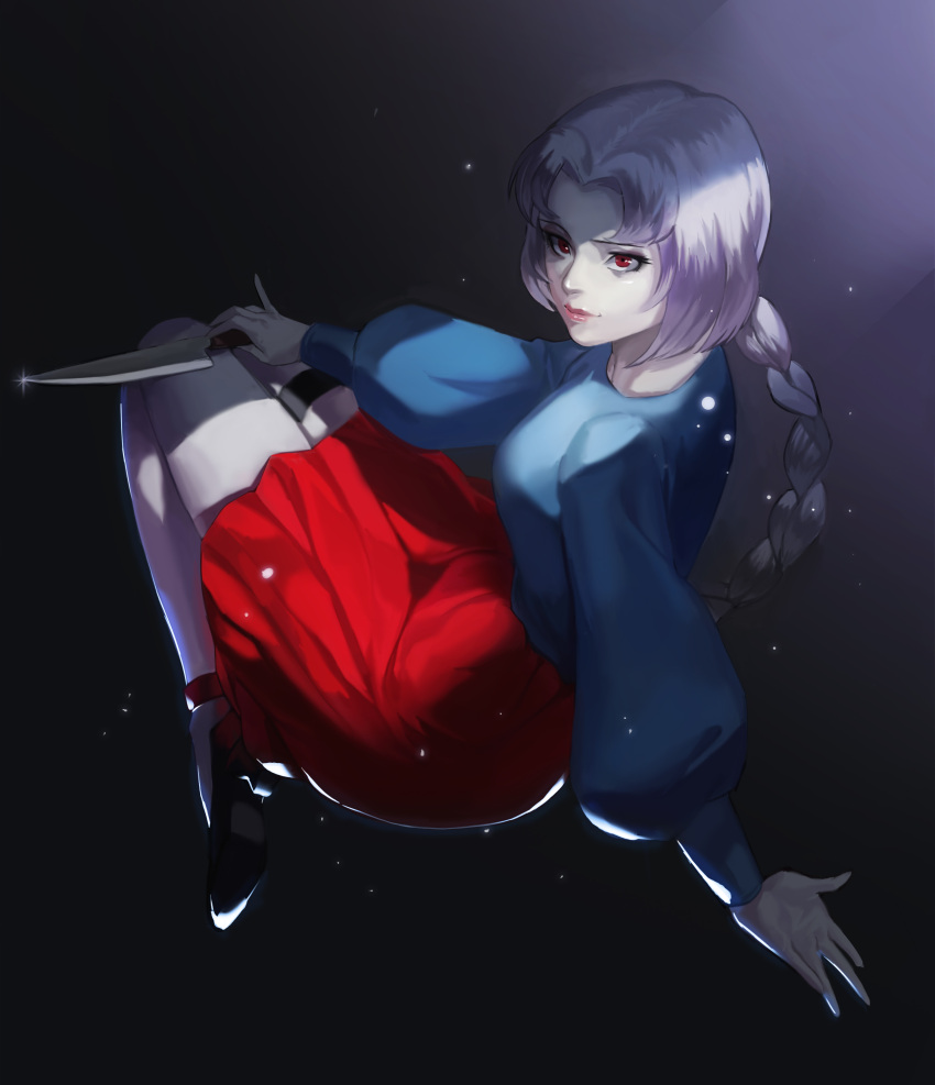 1girl, absurdres, blush, braid, character_request, closed_mouth, copyright_request, eyebrows