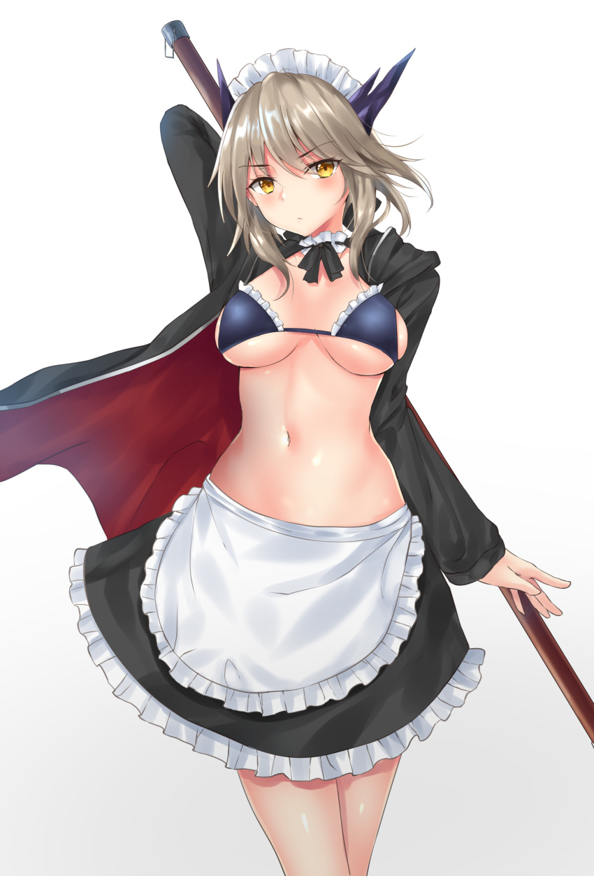 1girl, absurdres, apron, artoria_pendragon_(all), artoria_pendragon_(lancer_alter), artoria_pendragon_(swimsuit_rider_alter)_(fate), blush, breasts