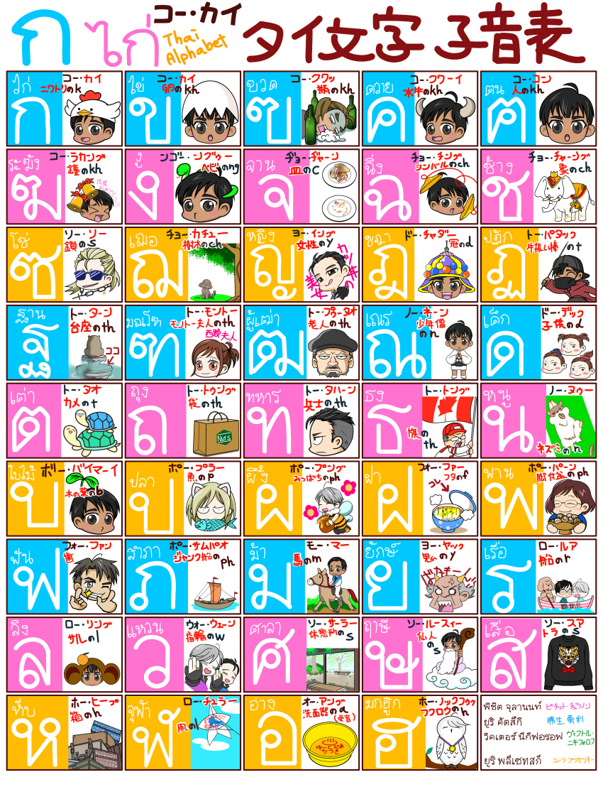 >_<, 5girls, 6+boys, :q, =_=, ^_^, absurdres, alphabet