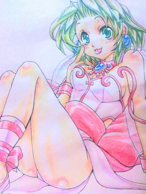 1girl, :3, blush, body_blush, bow, breasts, cleavage, earrings