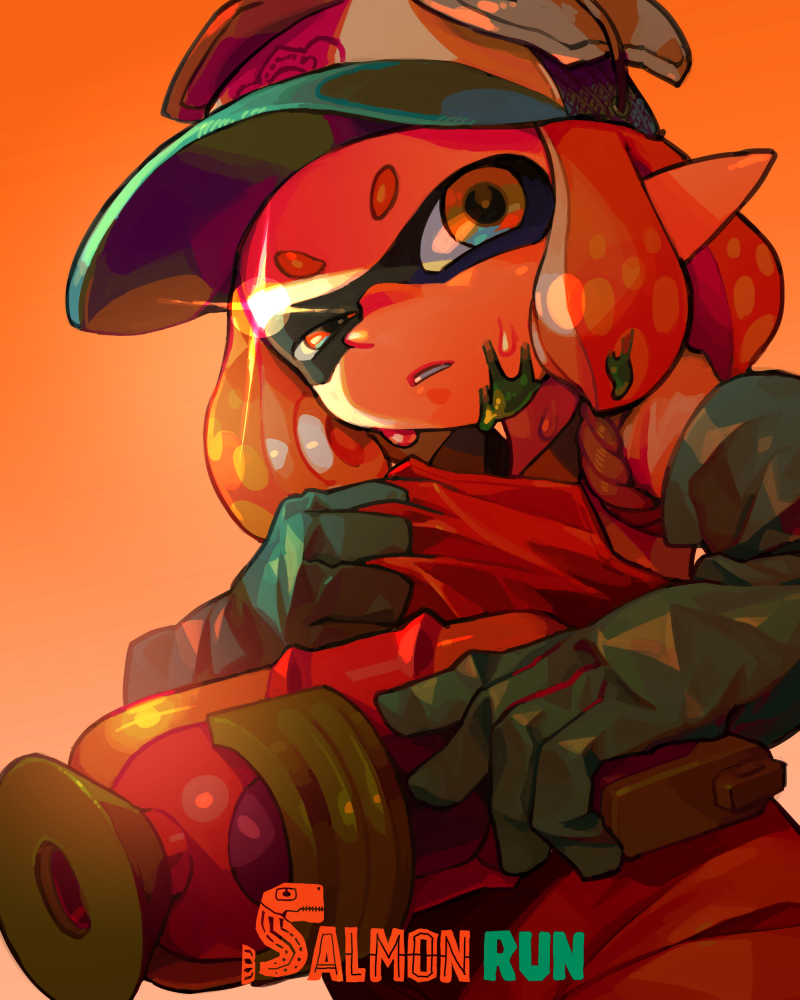 1girl, baseball_cap, commentary, domino_mask, elbow_gloves, eyebrows, gloves, hat