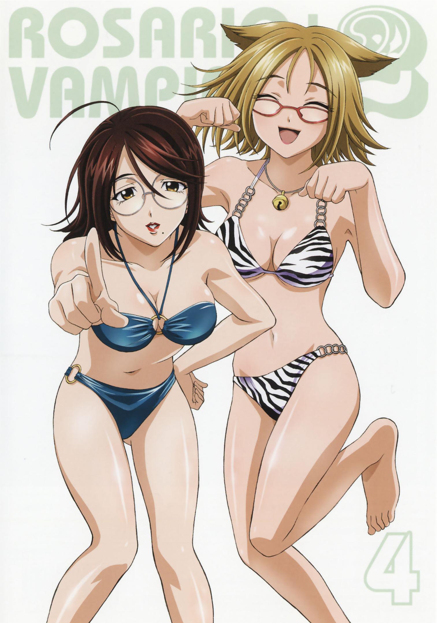animal_ears, barefoot, bikini, blonde_hair, breasts, cat_ears, cat_pose, cleavage