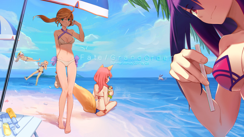 6+girls, absurdres, ahoge, animal_ears, aqua_hair, artoria_pendragon_(all), artoria_pendragon_(swimsuit_archer), bikini