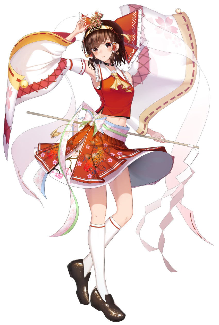 absurdres, alternate_hair_length, alternate_hairstyle, animal_print, armpits, arms_up, ascot, bow