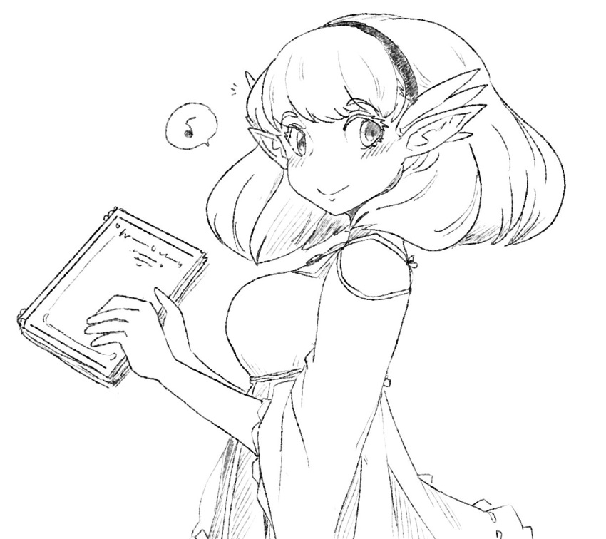 /\/\/\, 1girl, bangs, blunt_bangs, blush, book, breasts, closed_mouth