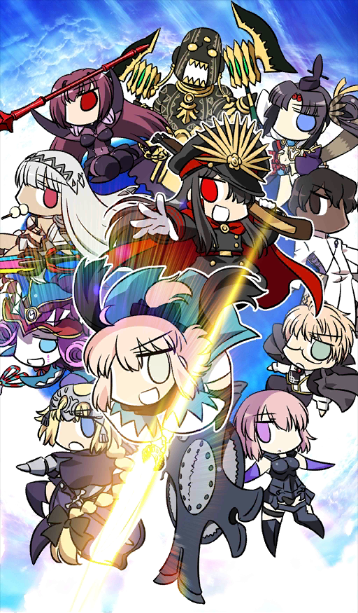 4boys, 6+girls, altera_(fate), arjuna_(fate/grand_order), berserker_(fate/prototype_fragments), black_bow, black_hair, black_hat