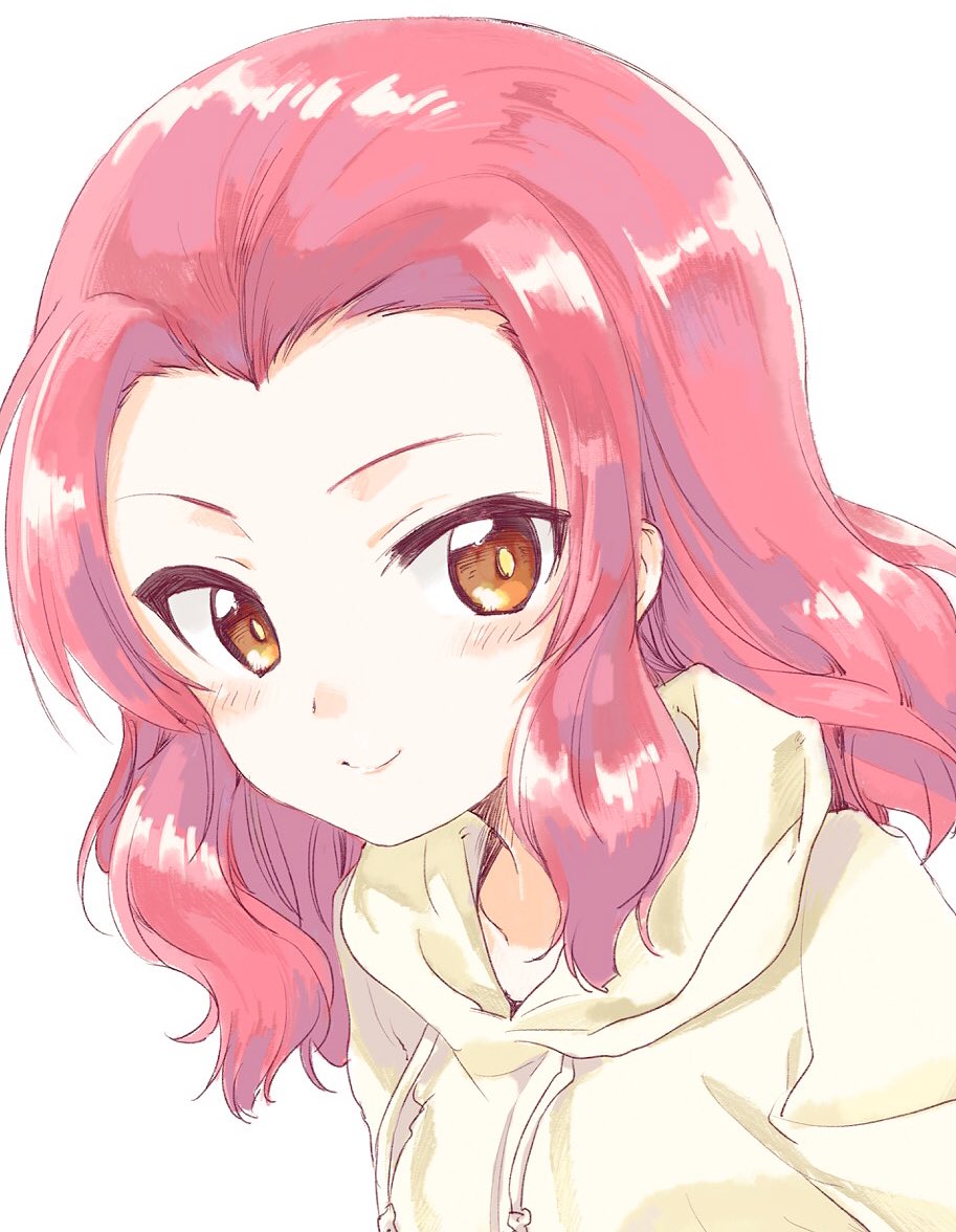 1girl, bangs, brown_eyes, casual, closed_mouth, commentary, girls_und_panzer, hood