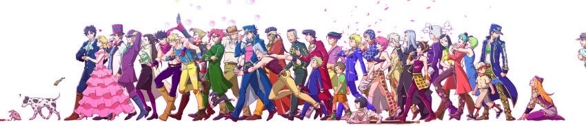 blood, bruno_bucciarati, bubble, caesar_anthonio_zeppeli, cyborg, danny_(jojo's_bizarre_adventure), danny_(jojo), dog
