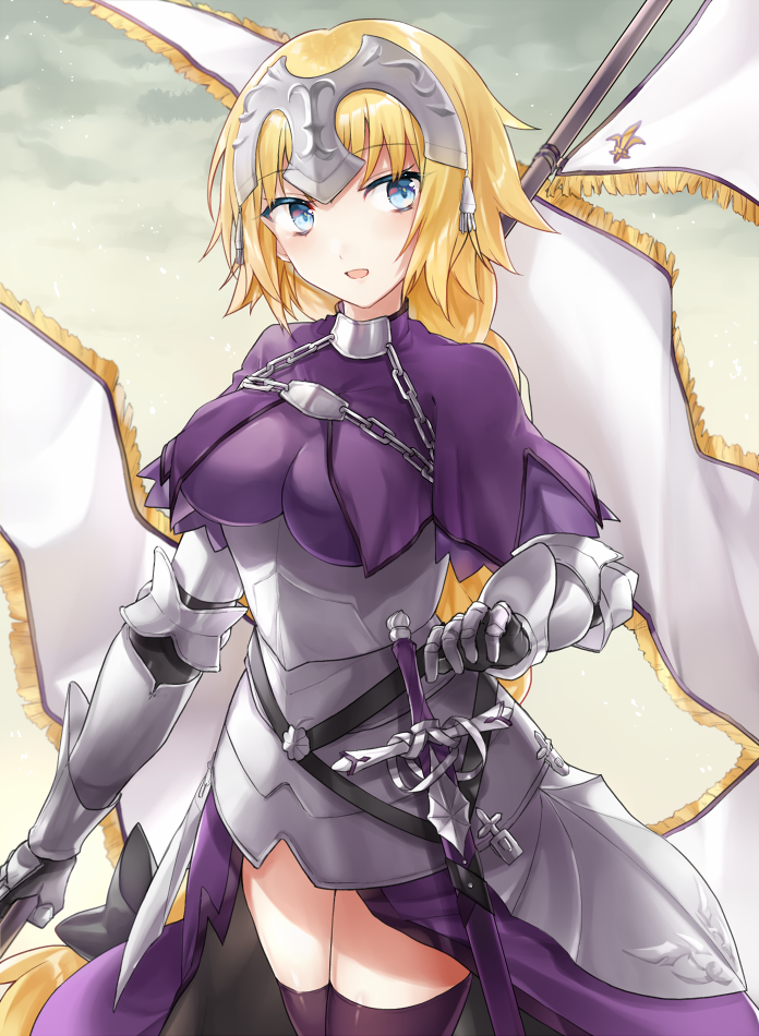 1girl, armor, armored_dress, bangs, blonde_hair, blue_eyes, blush, braid