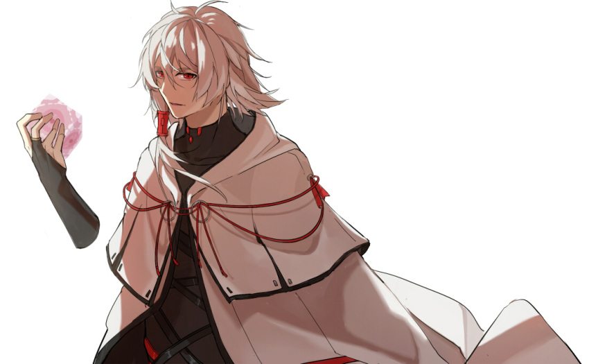 1boy, anjiuji, cube, hair_between_eyes, hair_tubes, looking_at_viewer, male_focus, multiple_boys