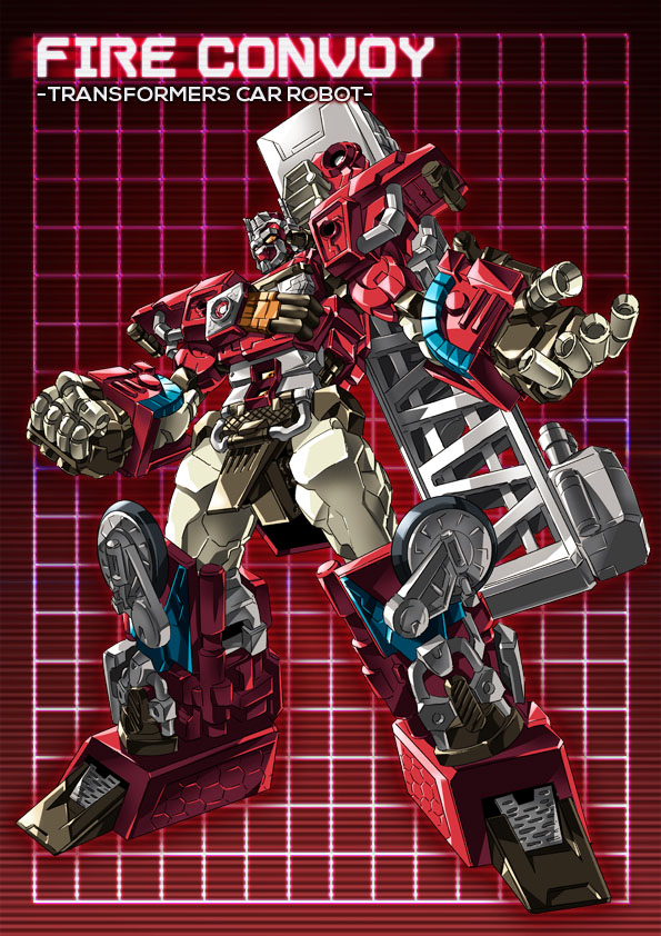 1boy, autobot, character_name, clenched_hand, full_body, grid, grid_background, headgear