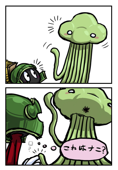comic, crossover, looney_tunes, mars_people, marvin_the_martian, metal_slug, snk, translated