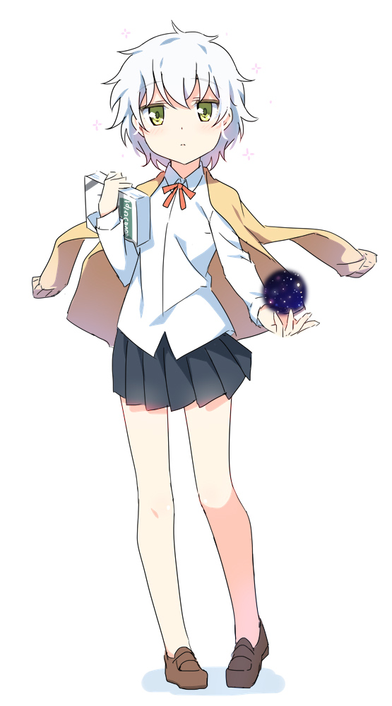 1girl, bangs, black_skirt, book, brown_footwear, cardigan, closed_mouth, clothes_on_shoulders