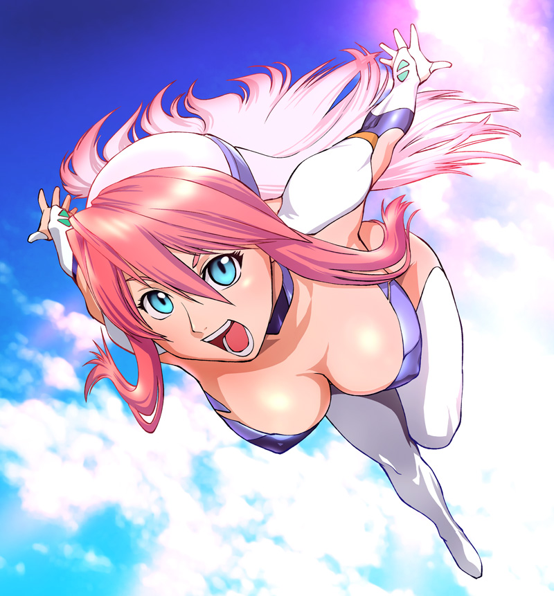 aqua_eyes, birdy_cephon_altirra, birdy_the_mighty, blue_eyes, boots, breasts, erect_nipples, long_hair