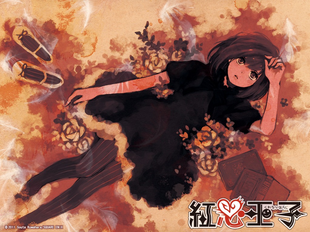 1girl, alternate_costume, artist_name, black_dress, black_legwear, bob_cut, book, brown_eyes
