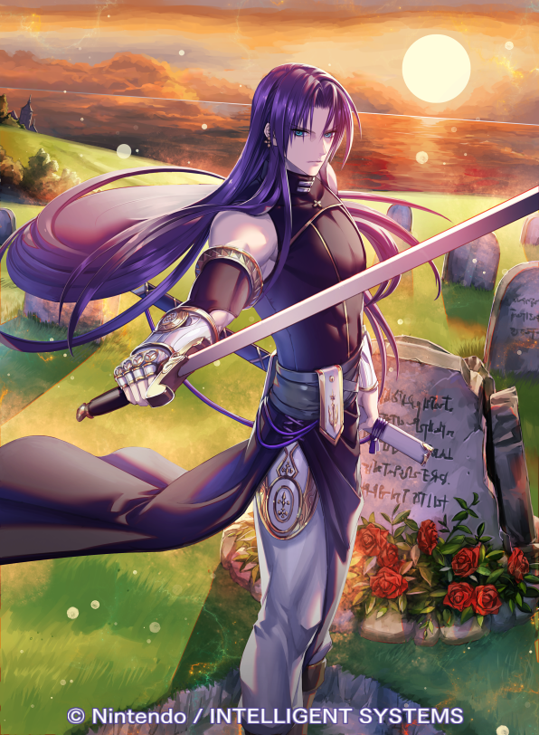 1boy, abs, bare_shoulders, boots, clouds, earrings, fingerless_gloves, fire_emblem
