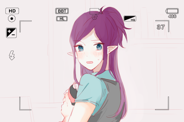 blue_eyes, macross, macross_delta, maroon_hair, mirage_farina_jenius, pointy_hair, q-lulu, surprised