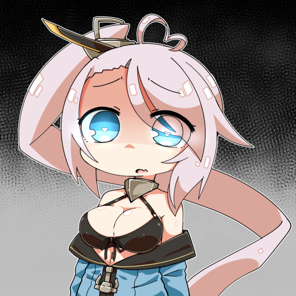 1girl, ahoge, anahoriya, azur_lane, bare_shoulders, black_bikini_top, blue_eyes, blue_shirt