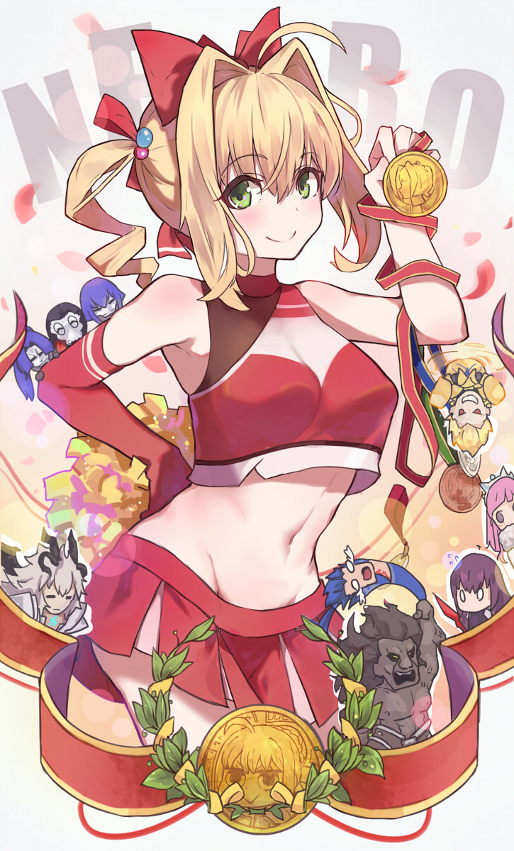 5boys, 5girls, ahoge, alternate_costume, alternate_hairstyle, armor, armpits, assassin_(fate/prototype_fragments)